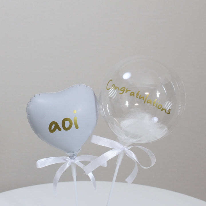 clear feather stickballoon
