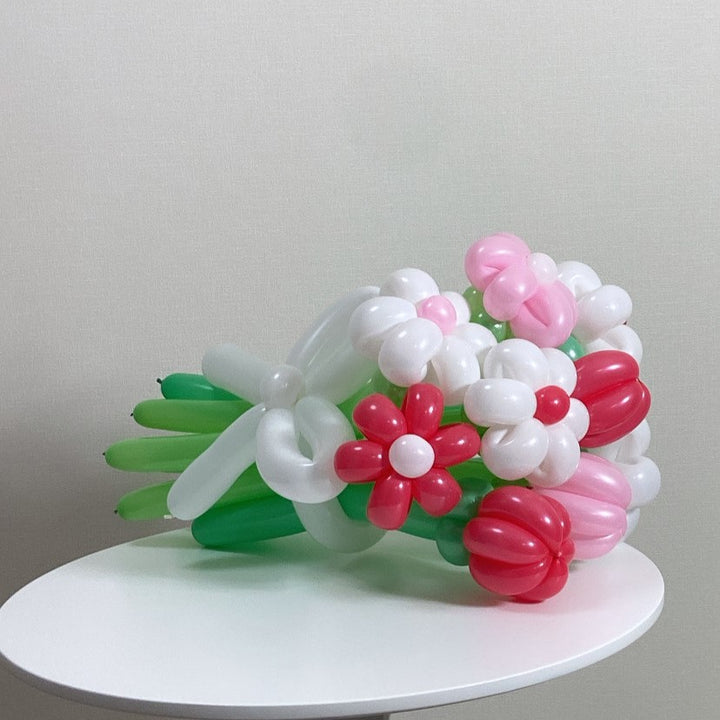 mix flower bouquet balloon