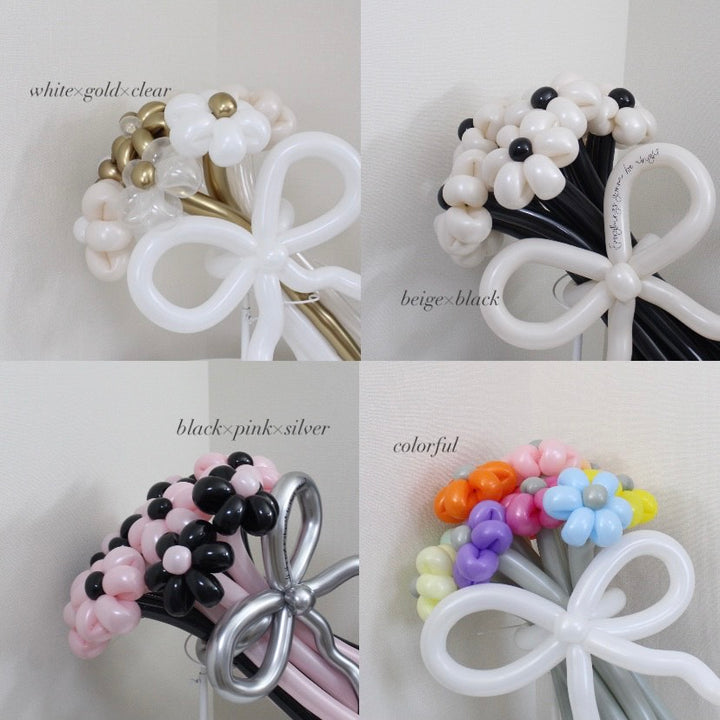 mix flower bouquet balloon