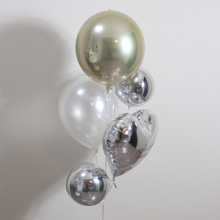 gold×silver float balloon