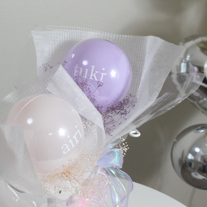 pastel color balloon bouquet