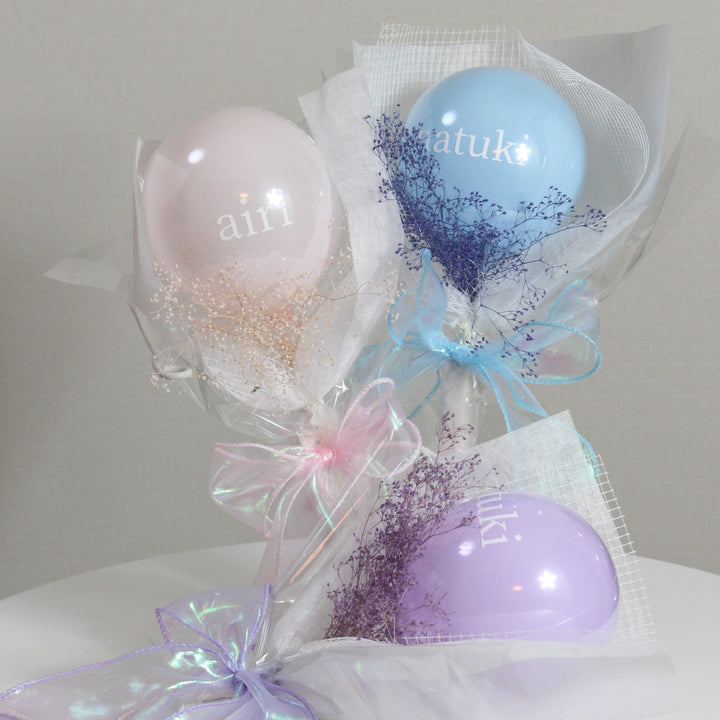 pastel color balloon bouquet
