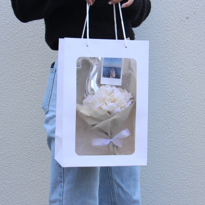 white×beige numberbouquet