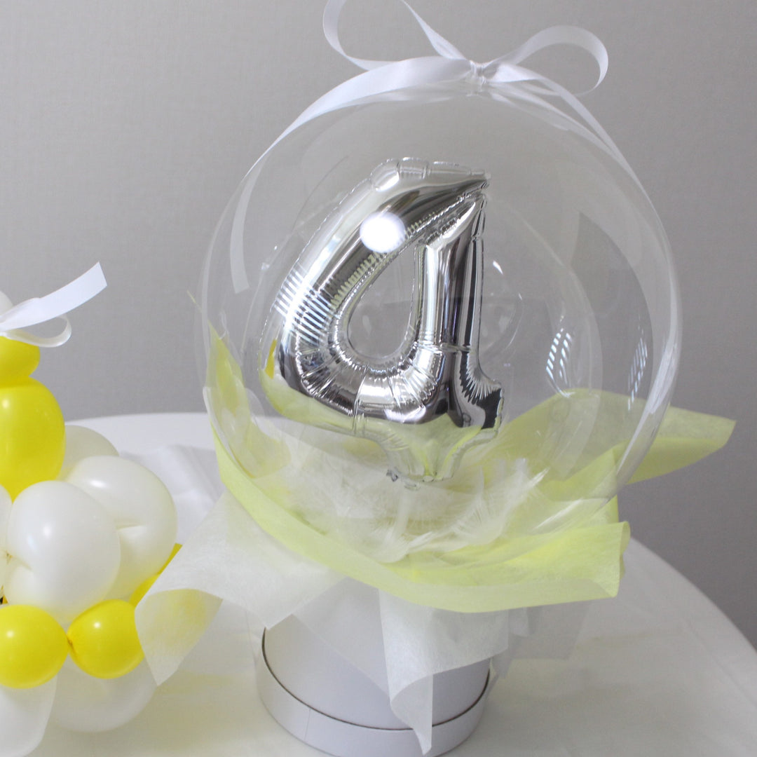 bubble number box balloon
