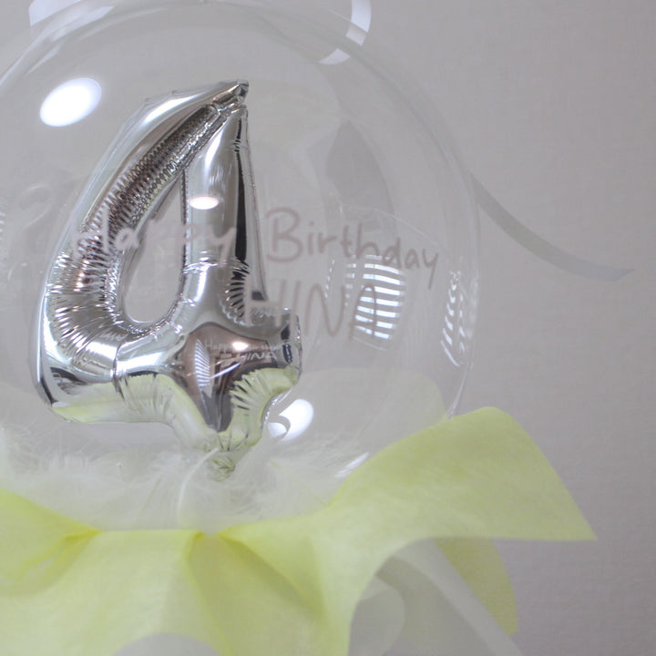 bubble number box balloon