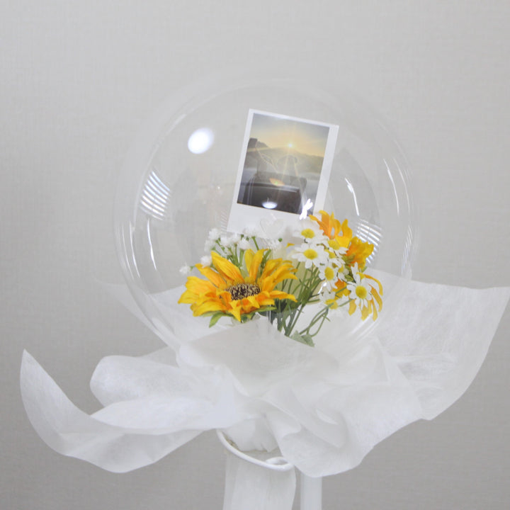 bubble sunflower bouquet