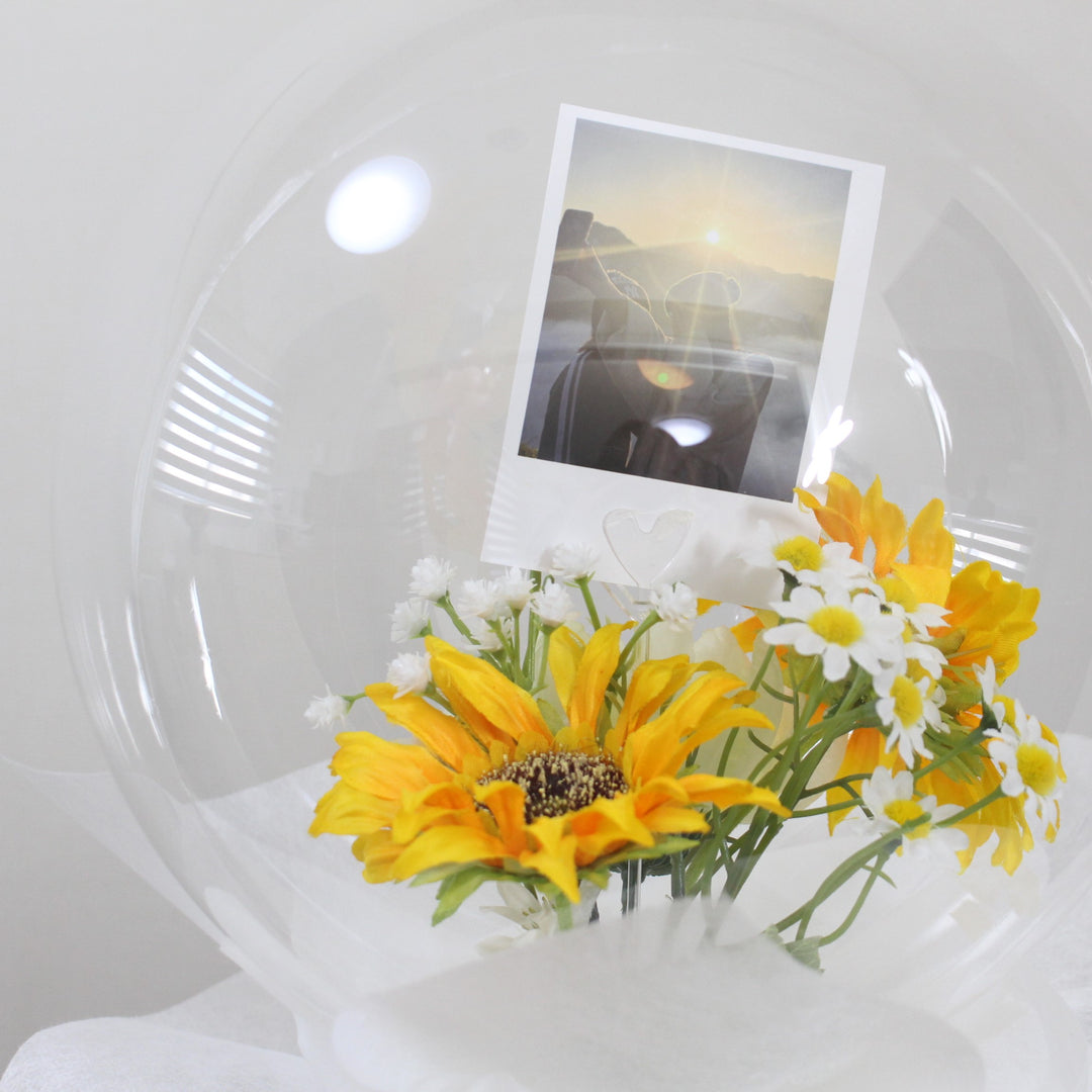bubble sunflower bouquet