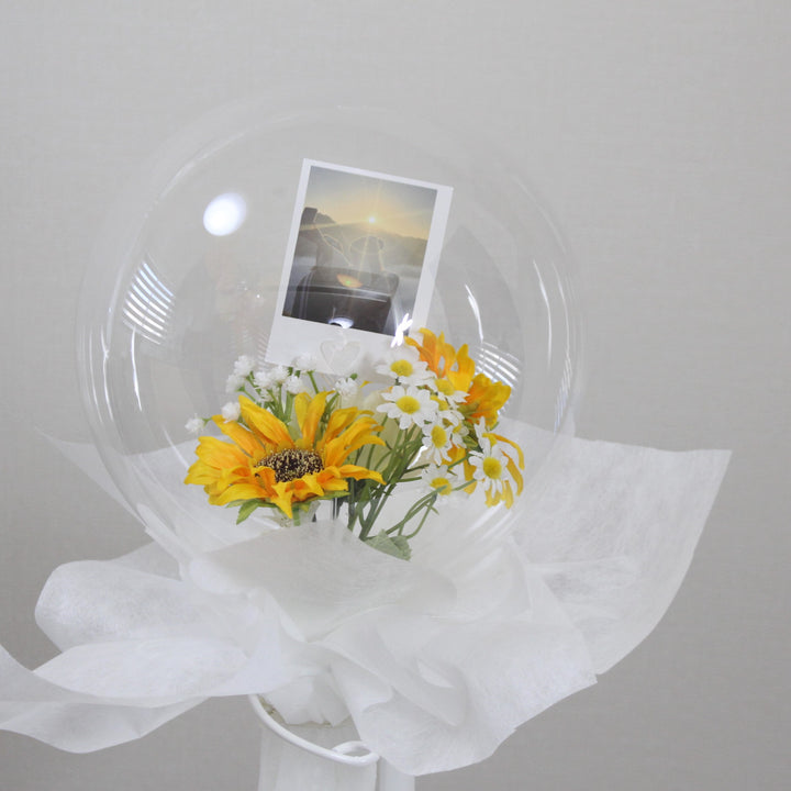 bubble sunflower bouquet