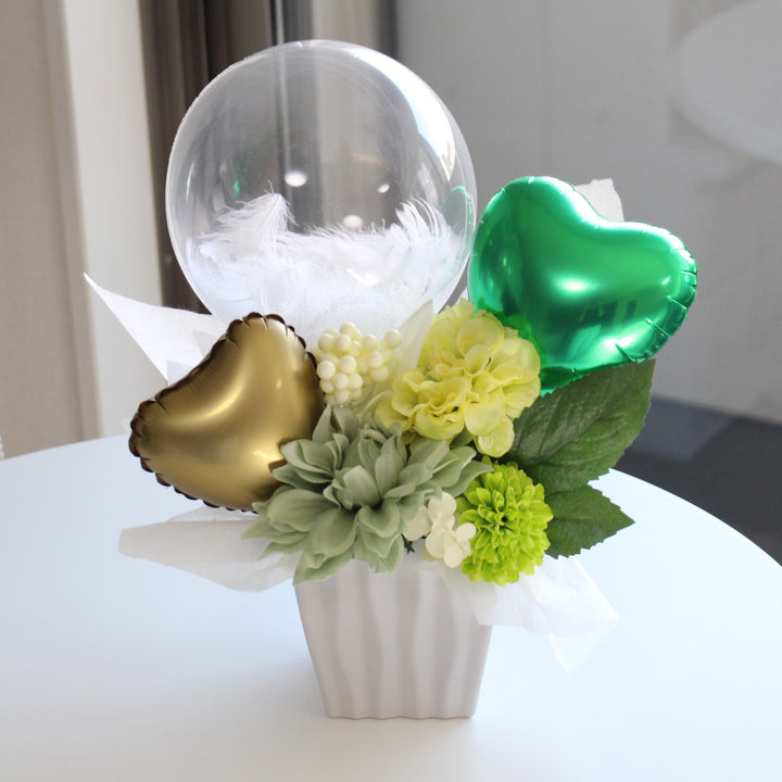 olivegreen feather elegant arrangement